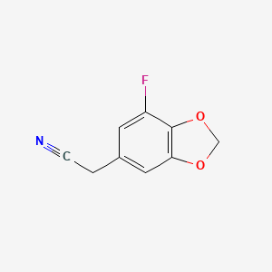 molecular formula C9H6FNO2 B8760584 2-(7-Fluorobenzo[d][1,3]dioxol-5-yl)acetonitrile 