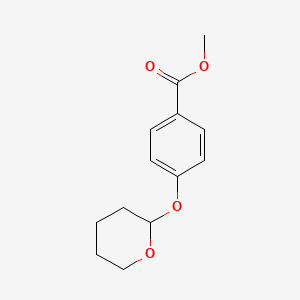 molecular formula C13H16O4 B8760625 Benzoic acid, 4-[(tetrahydro-2H-pyran-2-yl)oxy]-, methyl ester CAS No. 106342-09-0