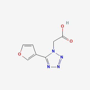 molecular formula C7H6N4O3 B8760626 1H-Tetrazole-1-acetic acid, 5-(3-furanyl)- CAS No. 134717-74-1