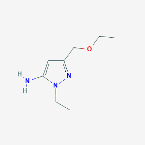 molecular formula C8H15N3O B8760638 1-Ethyl-3-[(ethyloxy)methyl]-1H-pyrazol-5-amine 