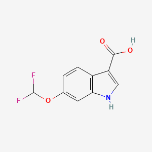 molecular formula C10H7F2NO3 B8760645 6-(difluoromethoxy)-1H-indole-3-carboxylic acid 