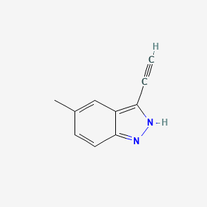 molecular formula C10H8N2 B8760675 3-ethynyl-5-methyl-1H-indazole 
