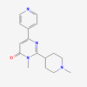 B8760682 3-methyl-2-(1-methylpiperidin-4-yl)-6-(pyridin-4-yl)pyrimidin-4(3H)-one CAS No. 831231-83-5