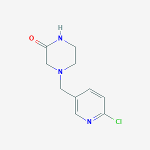 4-((6-Chloropyridin-3-yl)methyl)piperazin-2-one