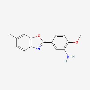 molecular formula C15H14N2O2 B8760746 2-(3-Amino-4-methoxyphenyl)-6-methylbenzoxazole 