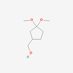 molecular formula C8H16O3 B8760754 (3,3-Dimethoxycyclopentyl)methanol 