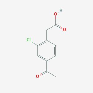 2-(4-Acetyl-2-chlorophenyl)acetic acid
