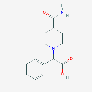 2-(4-Carbamoylpiperidin-1-YL)-2-phenylacetic acid