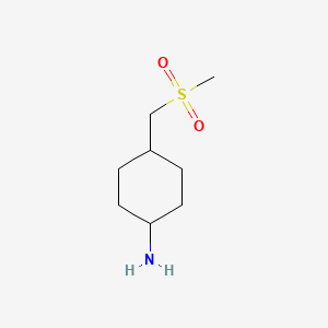 molecular formula C8H17NO2S B8760788 4-(Methanesulfonylmethyl)cyclohexan-1-amine 