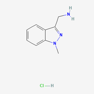 molecular formula C9H12ClN3 B8760802 (1-Methyl-1H-indazol-3-yl)methanamine hydrochloride 