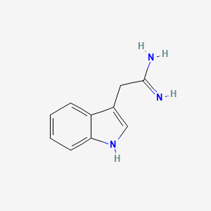 molecular formula C10H11N3 B8760809 2-(1H-indol-3-yl)ethanimidamide 