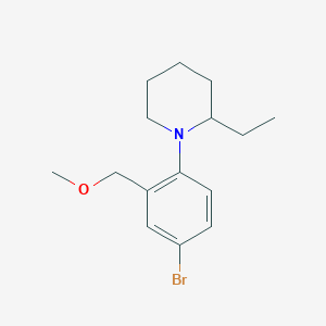 B8760833 1-(4-Bromo-2-(methoxymethyl)phenyl)-2-ethylpiperidine CAS No. 1229608-68-7