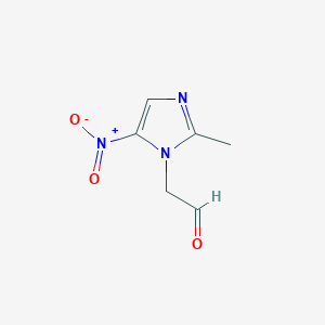 molecular formula C6H7N3O3 B8760843 2-Methyl-5-nitro-1H-imidazole-1-acetaldehyde 