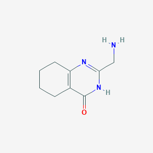 molecular formula C9H13N3O B8760850 2-(Aminomethyl)-5,6,7,8-tetrahydroquinazolin-4(3H)-one CAS No. 1053656-13-5