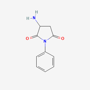 molecular formula C10H10N2O2 B8760873 3-Amino-1-phenylpyrrolidine-2,5-dione 