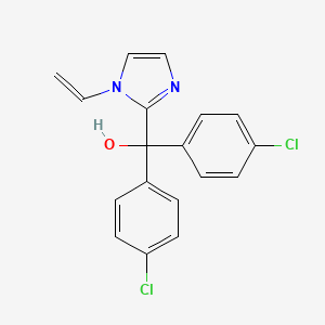 molecular formula C18H14Cl2N2O B8760895 Bis(4-chlorophenyl)-(1-ethenylimidazol-2-yl)methanol CAS No. 49823-06-5
