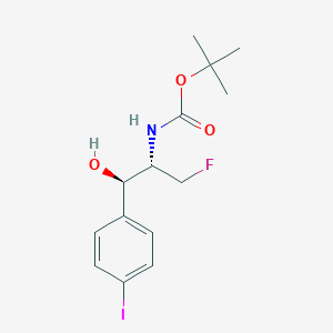 Tert-butyl ((1R,2S)-3-fluoro-1-hydroxy-1-(4-iodophenyl)propan-2-YL)carbamate