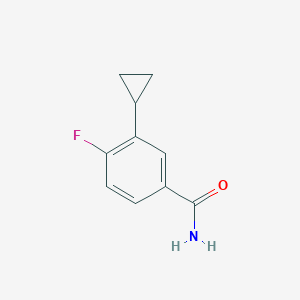 molecular formula C10H10FNO B8760905 3-Cyclopropyl-4-fluorobenzamide CAS No. 1063733-88-9