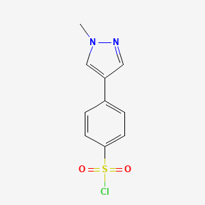 molecular formula C10H9ClN2O2S B8760918 4-(1-Methyl-1H-pyrazol-4-yl)benzenesulfonyl chloride CAS No. 883146-09-6