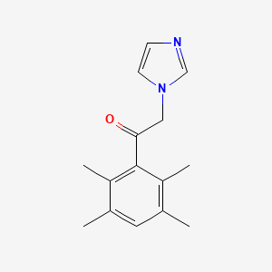 molecular formula C15H18N2O B8760923 2-(1-Imidazolyl)-2',3',5',6'-tetramethylacetophenone CAS No. 73931-90-5