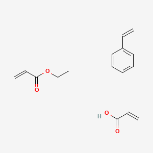 molecular formula C16H20O4 B8760936 Styrene, ethyl acrylate, acrylic acid resin CAS No. 25585-77-7