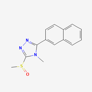 molecular formula C14H13N3OS B8761017 4-Methyl-3-(methylsulfinyl)-5-(2-naphthalenyl)-4H-1,2,4-triazole CAS No. 116850-56-7