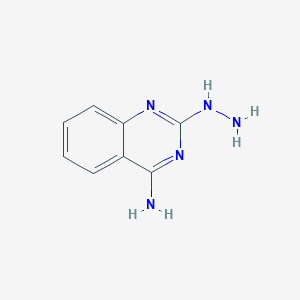 molecular formula C8H9N5 B8761055 2-Hydrazinylquinazolin-4-amine 