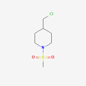 molecular formula C7H14ClNO2S B8761068 4-(Chloromethyl)-1-(methylsulfonyl)piperidine 