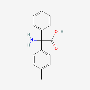 molecular formula C15H15NO2 B8761087 2-Amino-2-(4-methylphenyl)-2-phenylacetic acid CAS No. 6303-35-1