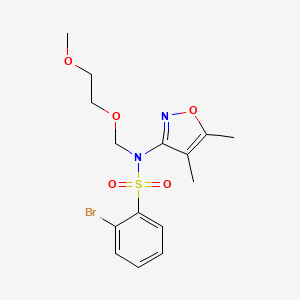 molecular formula C15H19BrN2O5S B8761091 2-Bromo-N-(4,5-dimethylisoxazol-3-yl)-N-((2-methoxyethoxy)methyl)benzenesulfonamide CAS No. 195447-73-5