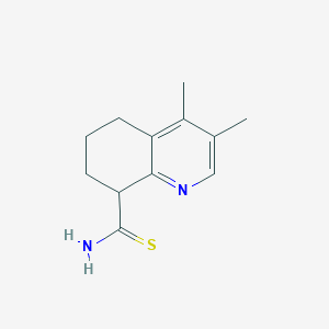 molecular formula C12H16N2S B8761128 8-Quinolinecarbothioamide, 5,6,7,8-tetrahydro-3,4-dimethyl- CAS No. 56717-31-8