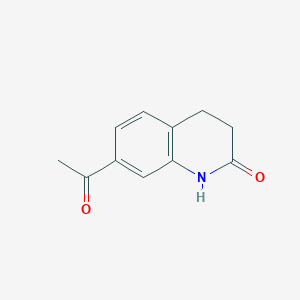 molecular formula C11H11NO2 B8761176 7-acetyl-3,4-dihydroquinolin-2(1H)-one 