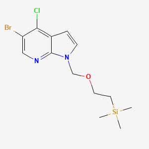 molecular formula C13H18BrClN2OSi B8761183 5-Bromo-4-chloro-1-((2-(trimethylsilyl)ethoxy)methyl)-1h-pyrrolo[2,3-b]pyridine CAS No. 1092579-89-9