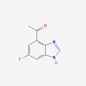 molecular formula C9H7FN2O B8761193 1-(6-fluoro-1H-benzo[d]imidazol-4-yl)ethanone 
