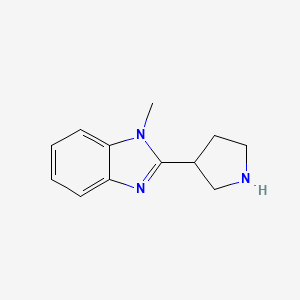 molecular formula C12H15N3 B8761205 1-methyl-2-(pyrrolidin-3-yl)-1H-benzo[d]imidazole 