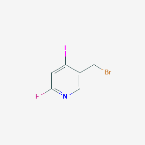 molecular formula C6H4BrFIN B8761221 5-(Bromomethyl)-2-fluoro-4-iodopyridine 