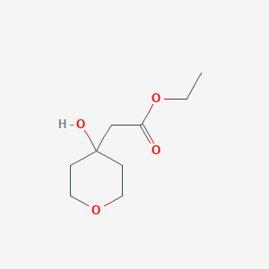molecular formula C9H16O4 B8761307 Ethyl 2-(4-hydroxyoxan-4-yl)acetate CAS No. 401811-99-2