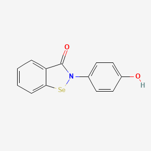molecular formula C13H9NO2Se B8761344 1,2-Benzisoselenazol-3(2H)-one, 2-(4-hydroxyphenyl)- CAS No. 81744-01-6