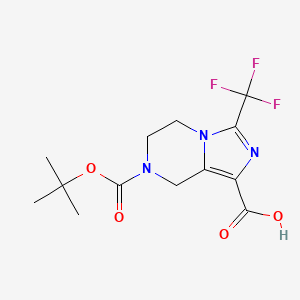 7-[(tert-Butoxy)carbonyl]-3-(trifluoromethyl)-5H,6H,7H,8H-imidazo[1,5-a]pyrazine-1-carboxylic acid
