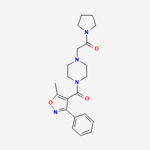 1-[(5-Methyl-3-phenylisoxazol-4-yl)carbonyl]-4-(2-oxo-2-pyrrolidin-1-ylethyl)piperazine