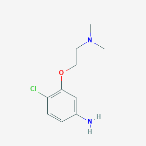 molecular formula C10H15ClN2O B8761412 4-Chloro-3-(2-dimethylamino-ethoxy)aniline 