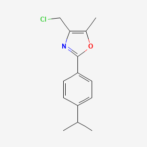 molecular formula C14H16ClNO B8761423 4-Chloromethyl-2-(4-isopropyl-phenyl)-5-methyl-oxazole 