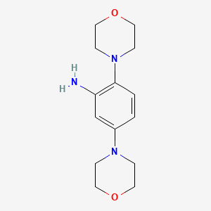 molecular formula C14H21N3O2 B8761430 2,5-Dimorpholinobenzenamine 