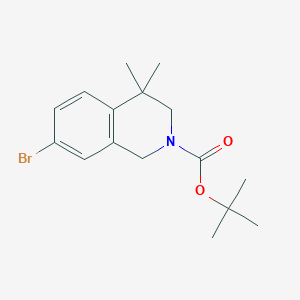 molecular formula C16H22BrNO2 B8761437 tert-butyl 7-bromo-4,4-dimethyl-3,4-dihydroisoquinoline-2(1H)-carboxylate CAS No. 264602-76-8