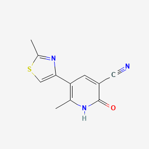 6-Methyl-5-(2-methyl-1,3-thiazol-4-yl)-2-oxo-1,2-dihydropyridine-3-carbonitrile