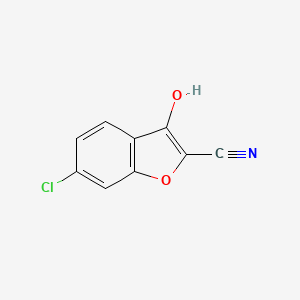 molecular formula C9H4ClNO2 B8761480 6-Chloro-3-hydroxy-1-benzofuran-2-carbonitrile CAS No. 89525-77-9