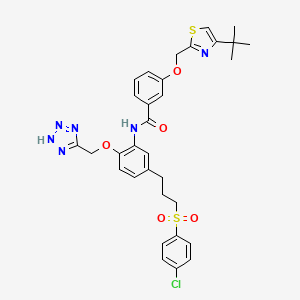 molecular formula C32H33ClN6O5S2 B8761486 YM158 free base CAS No. 179102-65-9