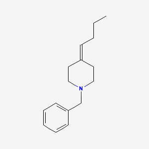 molecular formula C16H23N B8761516 1-Benzyl-4-butylidenepiperidine CAS No. 132439-21-5