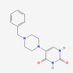 molecular formula C15H18N4O2 B8761552 5-(4-benzyl-piperazin-1-yl)-1H-pyrimidine-2,4-dione 
