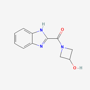 molecular formula C11H11N3O2 B8761595 (1H-benzo[d]imidazol-2-yl)(3-hydroxyazetidin-1-yl)methanone 
